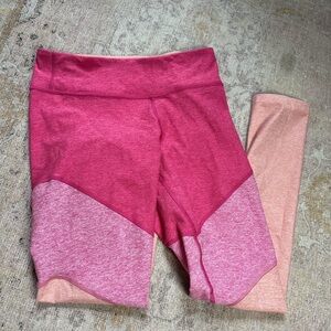 2-tone pink and tan leggings from outdoor voices
